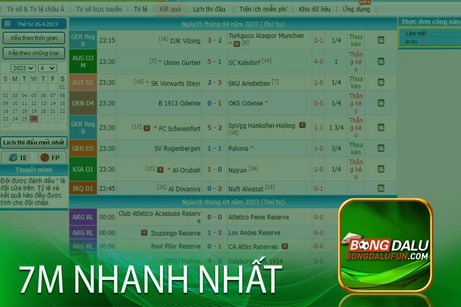 7mcn tỷ lệ kèo hôm nay
