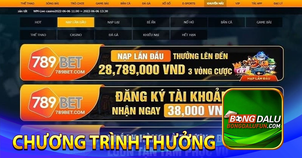 Chương trình Thưởng nhà cái 789bet