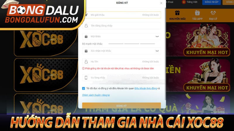 Hướng dẫn tham gia nhà cái xoc88