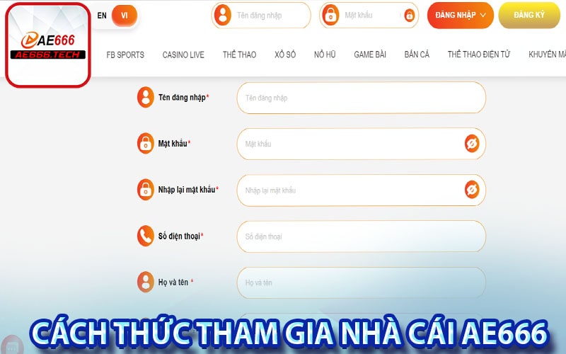 Cách thức tham gia nhà cái ae666 nhanh nhất