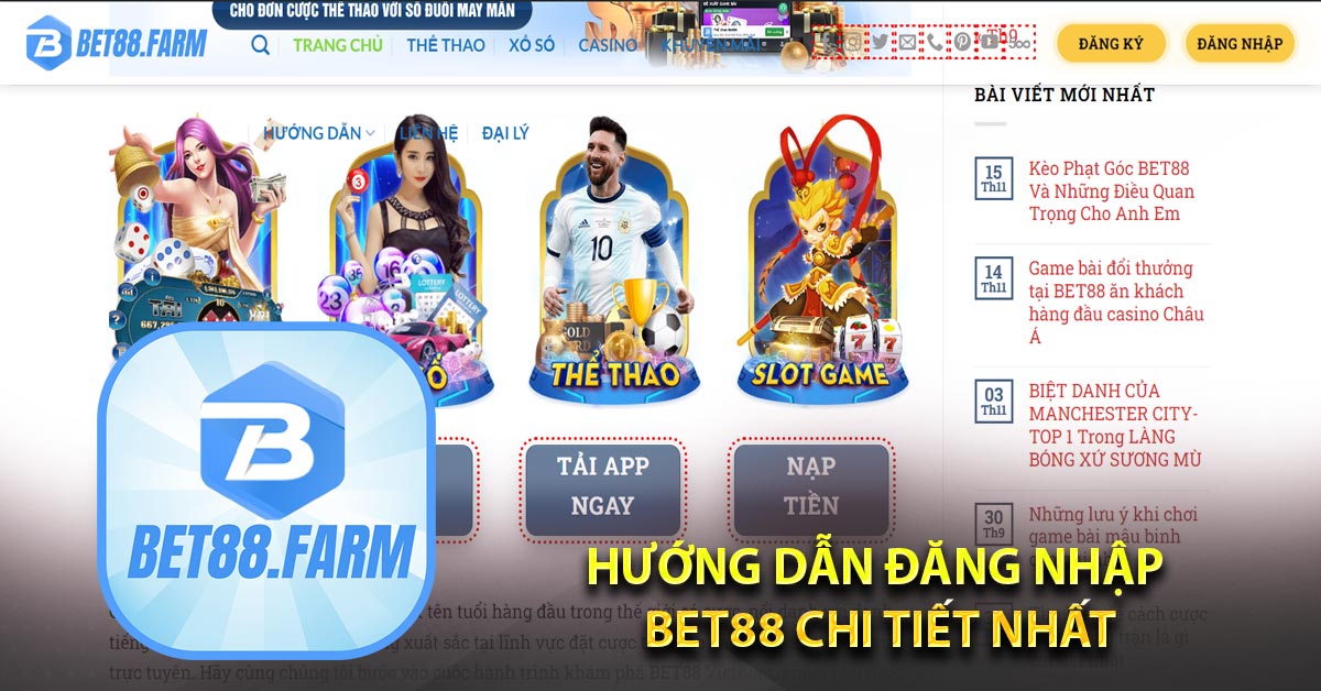 Hướng dẫn đăng nhập BET88 chi tiết nhất