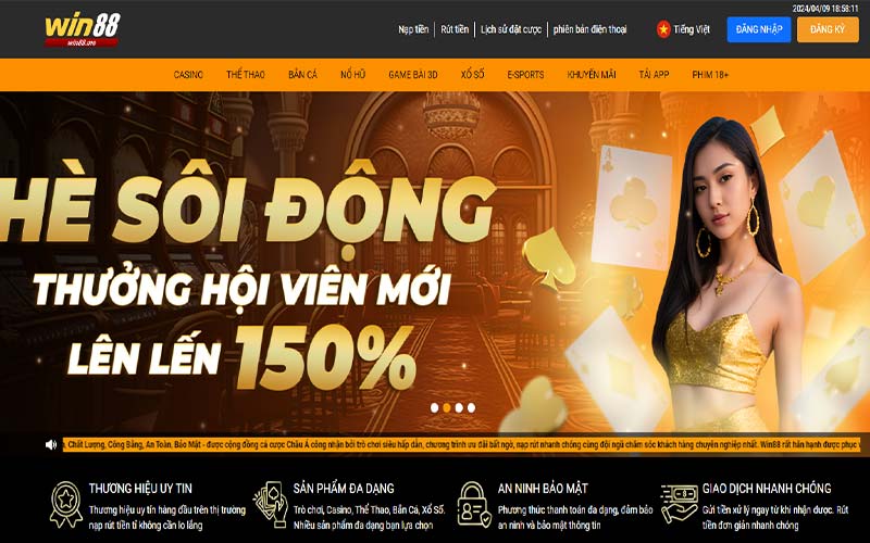 Nhà cái được nhiều người chơi đánh giá uy tín và có nhiều ưu đãi khuyến mãi